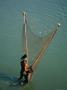 Man Fishing With Net, Amarapura, Mandalay, Myanmar (Burma) by Bernard Napthine Limited Edition Pricing Art Print