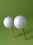 Golf Balls On Tees by Fogstock Llc Limited Edition Print