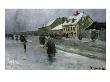 From Gronland (Kristiania/ Oslo), 1888 (Oil On Panel) by Fritz Thaulow Limited Edition Print