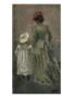 Alexandra Thaulow With Ingrid, 1895 (Oil On Board) by Fritz Thaulow Limited Edition Print