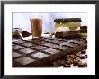 Bar Of Chocolate With Cocoa, Cocoa Powder And Cocoa Beans by Peter Rees Limited Edition Print