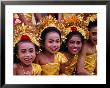 Smiling Faces On Four Young Girls All Dressed Up For A Temple Procession, Indonesia by Adams Gregory Limited Edition Pricing Art Print