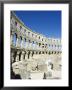 Arched Walls And Columns Of 1St Century Roman Amphitheatre, Pula, Istria Coast, Croatia by Christian Kober Limited Edition Print