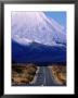 Road Leading Up To Snow-Covered Mount Ngauruhoe, Tongariro National Park, New Zealand by Oliver Strewe Limited Edition Print
