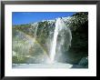 Seljalandsfoss Waterfall And Rainbow, Southern Area, Iceland, Polar Regions by Simon Harris Limited Edition Pricing Art Print