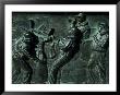 Close View Of Bronze Relief Sculpture On World War Ii Memorial by Todd Gipstein Limited Edition Print