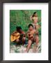 Islanders Playing Music At Anakena Beach, Easter Island, Valparaiso, Chile by Peter Hendrie Limited Edition Print