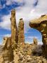 Sandstone Pillars On The Patagonian Steppe, Argentina, December 2007 by Adam Burton Limited Edition Print