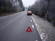 A Car Pulled To A Halt On A Roadside, A Warning Triangle Behind It by Bengt-Goran Carlsson Limited Edition Print