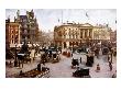 London - Piccadilly Circus With Trams, Cars, Horse Drawn Carriages Early 1900S by William Makepeace Thackeray Limited Edition Print