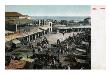 Jaffa Market With Tent Stalls And Arab Men Shopping, Late 1800S, Early 1900S by Charles Jervas Limited Edition Pricing Art Print