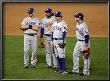 Texas Rangers V San Francisco Giants, Game 2: Michael Young, Ian Kinsler, Elvis Andrus, Mitch Morel by Jed Jacobsohn Limited Edition Pricing Art Print