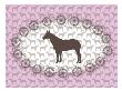 Pink Horse Belt Buckle by Avalisa Limited Edition Print