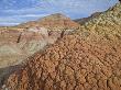 Cracked Rocks In The Five-Coloured Mountains, Xinjiang Province, North-West China. September 2006 by George Chan Limited Edition Print