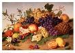 Still Life Of Grapes, Pineapple, Figs by Adolf Senff Limited Edition Pricing Art Print