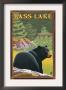 Bass Lake, California - Bear In Forest, C.2008 by Lantern Press Limited Edition Pricing Art Print