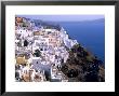 Mountains With Cliffside White Buildings In Santorini, Greece by Bill Bachmann Limited Edition Print