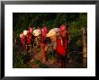 Akha Women Carrying Shopping Home, Muang Sing, Laos by Kraig Lieb Limited Edition Print