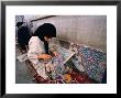 Women Weaving Carpets In Factory, Esfahan, Iran by Phil Weymouth Limited Edition Print
