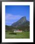 Galmisdale House And An Sgurr, Isle Of Eigg, Inner Hebrides, Scotland, Uk, Europe by Jean Brooks Limited Edition Print