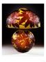 A Red Rhododendron Mold-Blown, Overlaid And Et Ched Glass Table Lamp by Émile Gallé Limited Edition Pricing Art Print