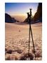 Ski Poles At Sunset On Tirich Glacier, Tirich Mir, Pakistan by Grant Dixon Limited Edition Print