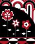 Black, Red And White Flowers With Ovals by Santiago Poveda Limited Edition Print