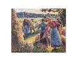 Haymakers, Evening, Ã‰Ragny, 1893 by Camille Pissarro Limited Edition Print