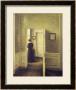 An Interior With A Woman, Painted In 1913 by Vilhelm Hammershoi Limited Edition Pricing Art Print