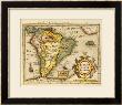 Hand Colored Engraved Map Of South America, 1610 by Gerardus Mercator Limited Edition Print