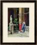 In A Courtyard In Pompeii by Luigi Bazzani Limited Edition Pricing Art Print
