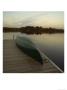 Boat On Dock By Lake, Ontario, Canada by Keith Levit Limited Edition Print