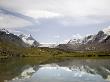 Alpine Landscape,  Lake,  Glacier, Cabin by Lilian Henglein Limited Edition Pricing Art Print