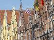 Typical Rooftops In Oude Burg Street, Bruges, Flanders, Belgium by Brigitte Bott Limited Edition Print