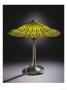 A 'Lotus' Leaded Glass And Bronze Table Lamp by Maurice Bouval Limited Edition Print