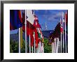 International Flag Display At Commonwealth Place And Telstra Tower On Black Mountain by Richard I'anson Limited Edition Print