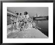Russians Playing In The Snow In Swimming Gear, Preparing To Go Swimming by Carl Mydans Limited Edition Print