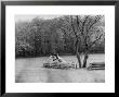 Member Of The Us Equestrian Team Jumping The Hurdles In The Fields During The Pre Olympic Practices by Mark Kauffman Limited Edition Print