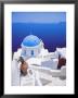 Church Overlooking Sea, Santorini, Cyclades, Greek Islands, Greece, Europe by Papadopoulos Sakis Limited Edition Print