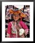 Portrait Of A Local Smiling Peruvian Girl In Traditional Dress, Holding A Young Animal, Cuzco, Peru by Gavin Hellier Limited Edition Pricing Art Print