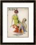 Lime Green Tank Style One- Piece Bathing Costume Worn With A Red Bathing Cap by Guy Hoff Limited Edition Print