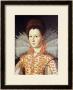 Portrait Of A Lady, Bust Length, Wearing An Embroidered Dress With Lace Ruff Collar by Santi Di Tito Limited Edition Pricing Art Print