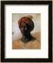 Portrait Of A Turk In A Turban, Circa 1826 by Eugene Delacroix Limited Edition Print