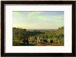 View From The Hilltops Of Suresnes Or, The Grape Harvest At Suresnes by Constant-Emile Troyon Limited Edition Print