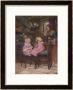 Two Little Girls Dressed In Pink Outfits Sit At The Counter Of A Toy And Sweet Shop by Helen Allingham Limited Edition Pricing Art Print