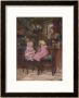 Two Little Girls Dressed In Pink Outfits Sit At The Counter Of A Toy And Sweet Shop by Helen Allingham Limited Edition Pricing Art Print
