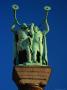 Statue Of Horn-Blowing Vikings In Bronze Outside The Radhus, Copenhagen, Denmark by Anders Blomqvist Limited Edition Print