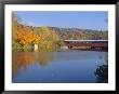 Covered Bridge Over The Ottauqueche River In Vermont, Usa by David R. Frazier Limited Edition Print