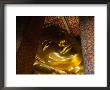 Face Of Largest Reclining Buddha In Thailand, Wat Pho, Bangkok, Thailand by John Elk Iii Limited Edition Print