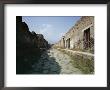 Paved Street, Pompeii, Unesco World Heritage Site, Campania, Italy by Walter Rawlings Limited Edition Print